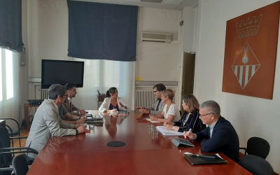 Imatge de la reunió mantinguda ahir a l'Ajuntament |Cedida